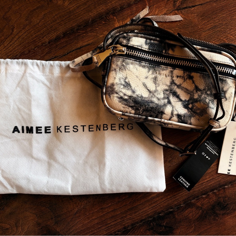 Aimee Kestenberg Brighton Tie-Dye Crossbody leather Bag NWT
